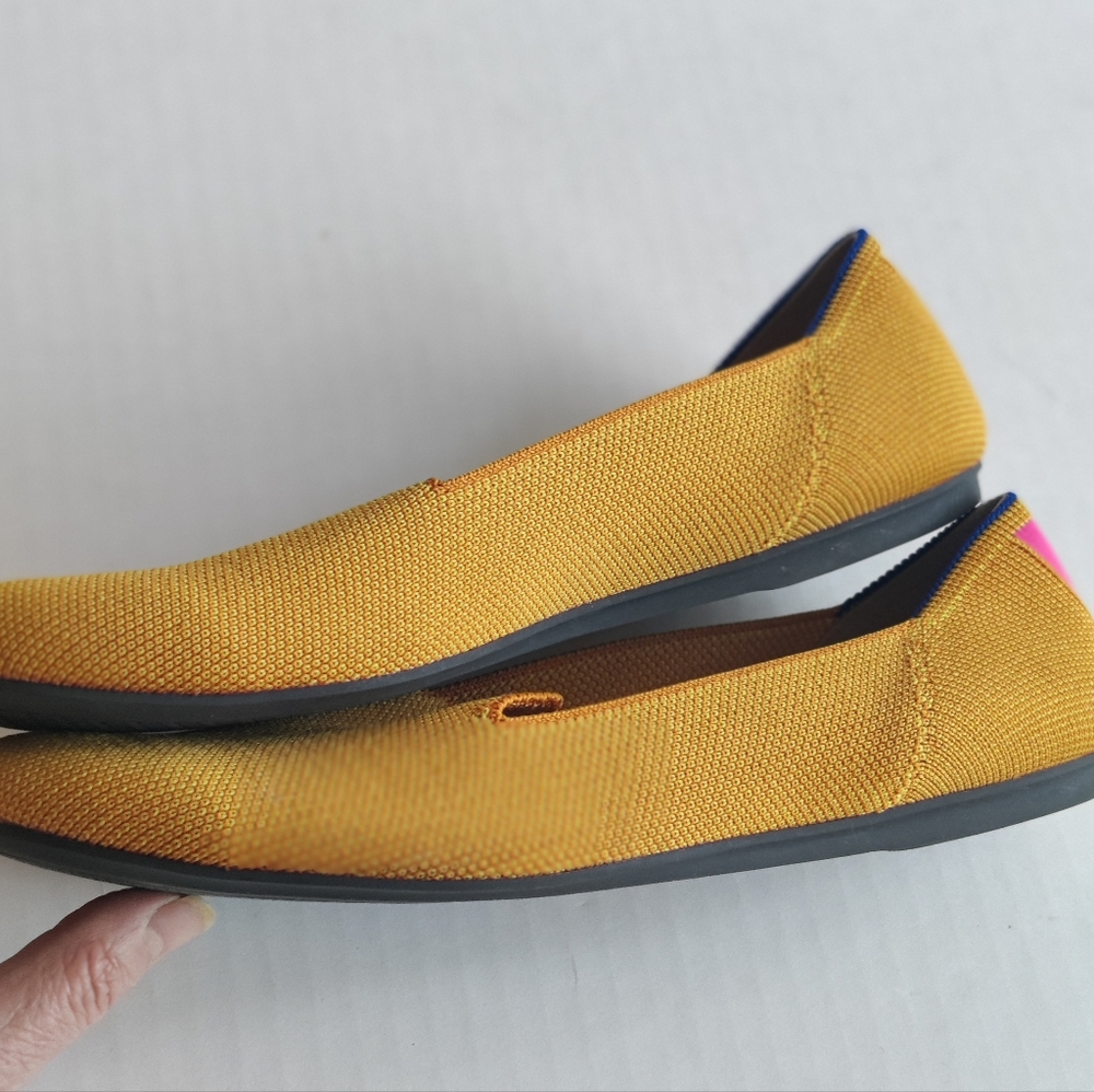 Rothy’s The Loafer – Sunflower Yellow with Pink Stripe | Size 8.5 NWOT - Picture 4 of 7